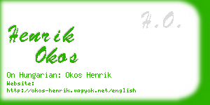 henrik okos business card